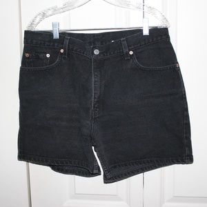 levis black denim women's shorts size 14